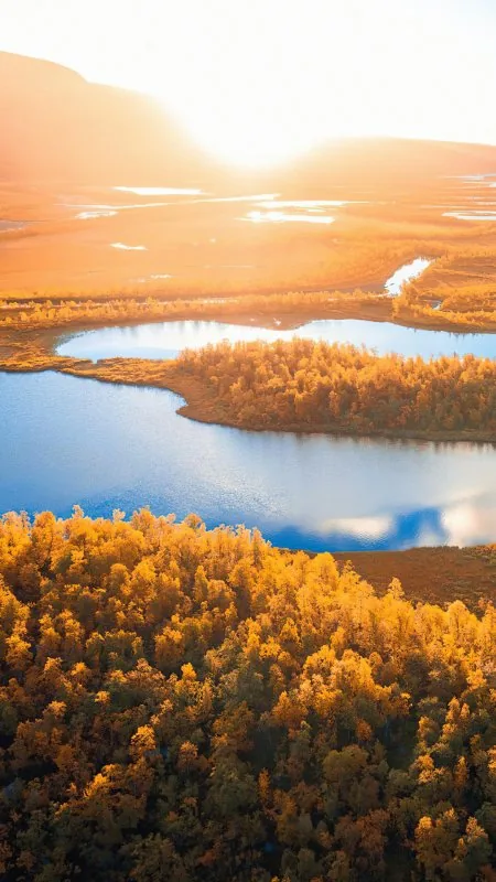 Sunrise In Swedish Lapland Nature Wallpaper
