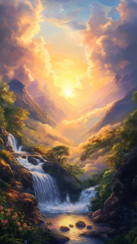 Nature Sunset Sky Symbolizing Peace Wallpaper