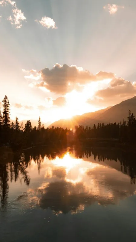 Sunset Water Cloud Nature Wallpaper