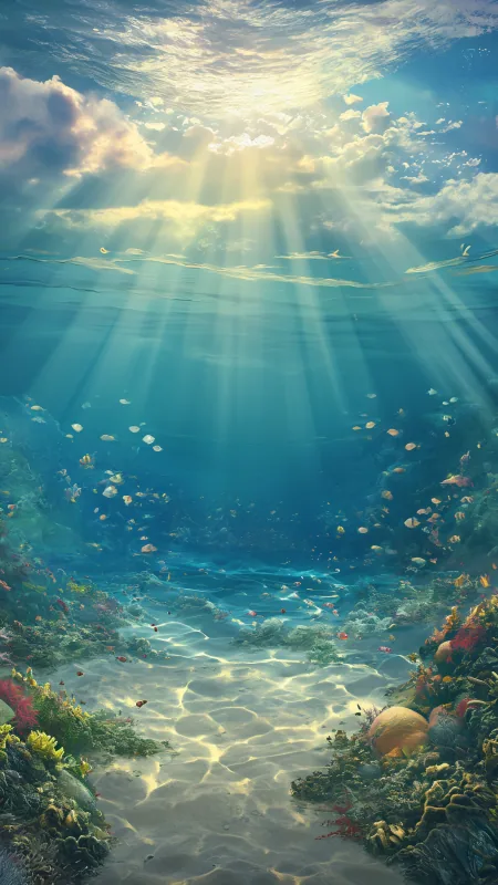 Underwater Landscape On A Beach Nature Wallpaper