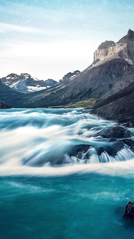Water Through Rocks HD Nature Wallpaper