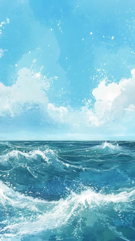 Watercolor Sea Background Art HD Nature Wallpaper