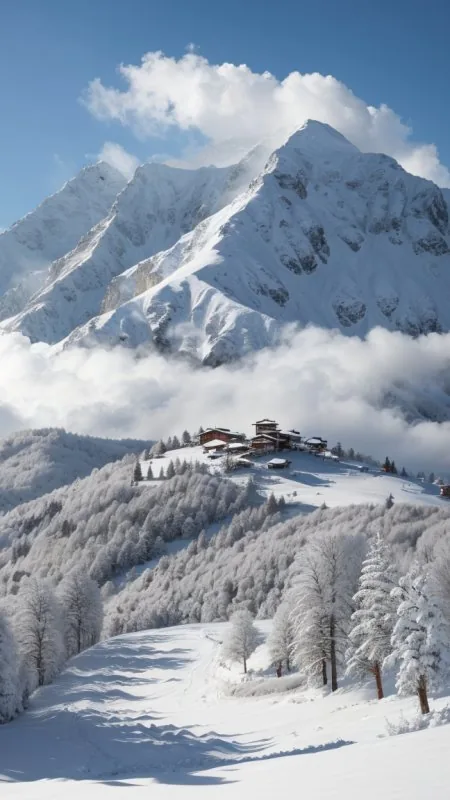 Nature Winter In Mountain Wallpaper