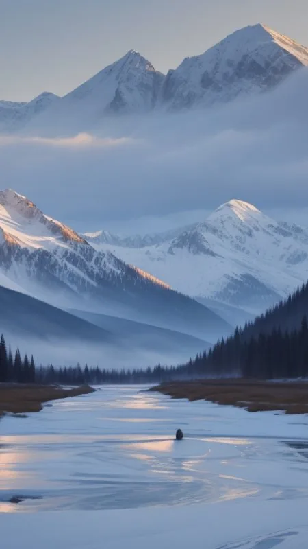 Nature Winter In Mountain Wallpaper