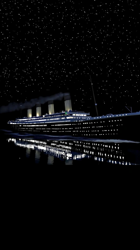 Night Ship Lights Wallpaper