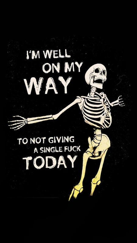 On My Way Skeleton Wallpaper