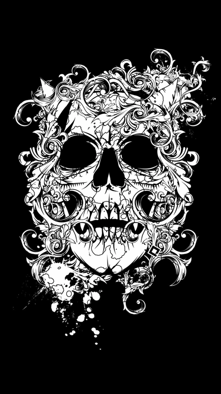 Ornate Skull Art Wallpaper