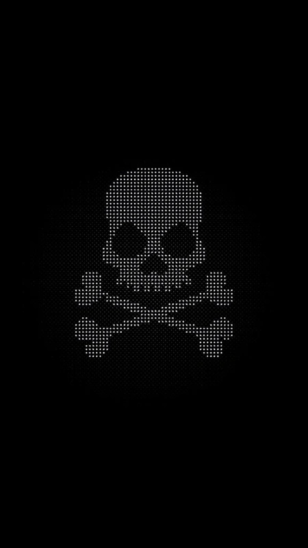 Pixel Skull Crossbones Wallpaper