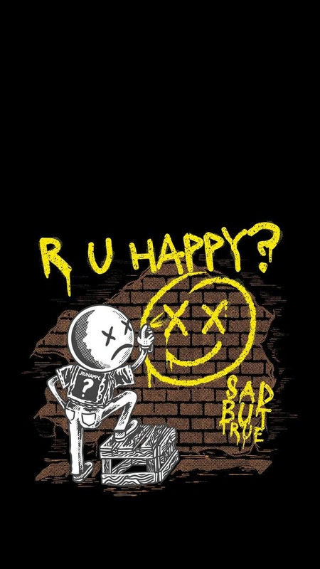 R U Happy Graffiti Wallpaper