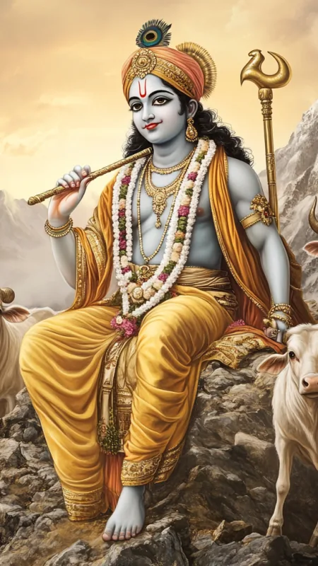 Flute HD Radha Krishna Wallpaper