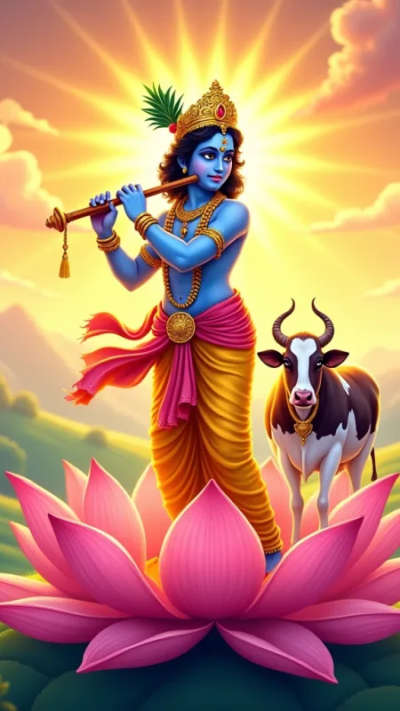 Flute HD Radha Krishna Wallpaper