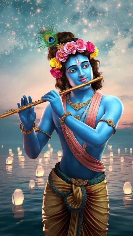 Radha Krishna Flute Wallpaper