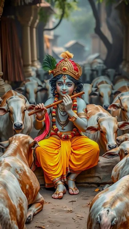Flute HD Radha Krishna Wallpaper