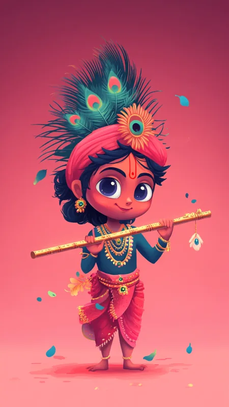 Radha Krishna God Cute Wallpaper
