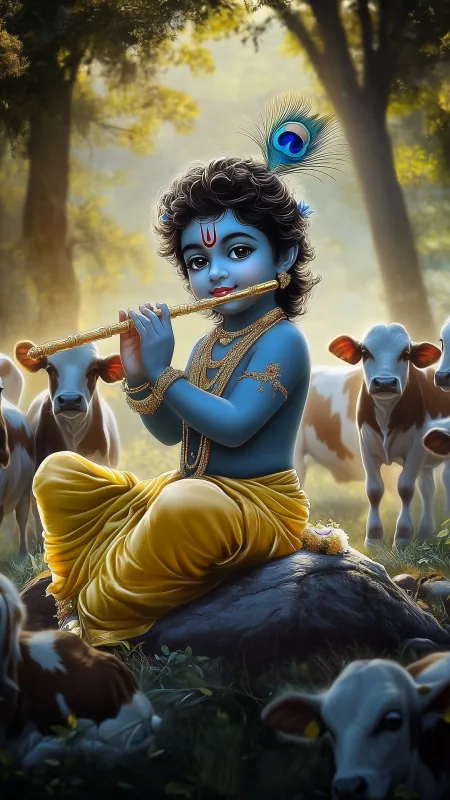 Little Radha Krishna Wallpaper