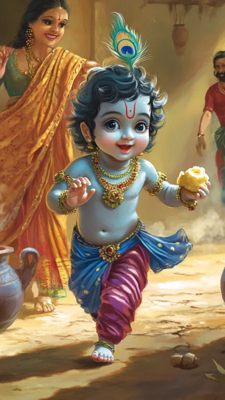 Little Radha Krishna Wallpaper