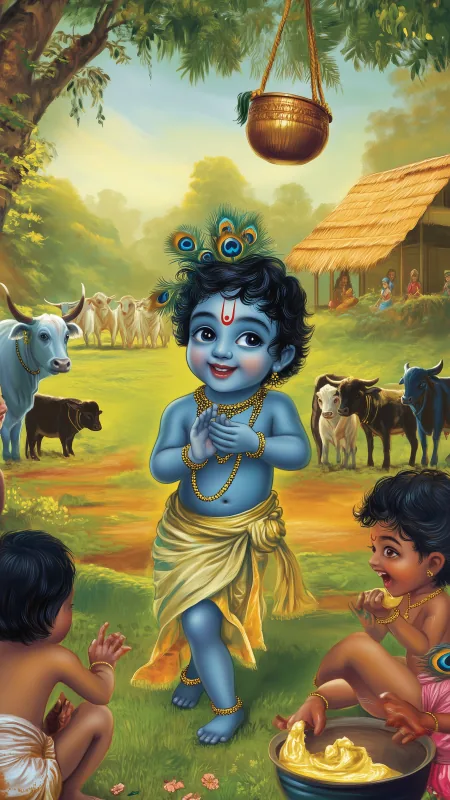 Little HD Radha Krishna Wallpaper