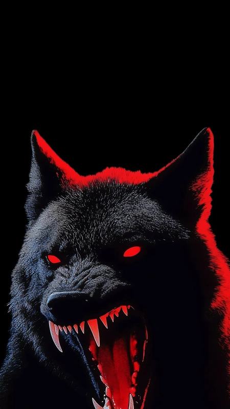 Red Eyed Wolf Wallpaper