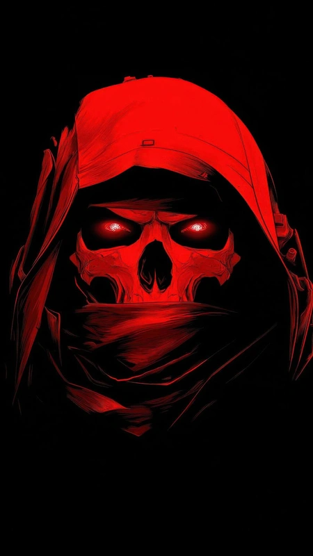 Red Hood Skull Wallpaper