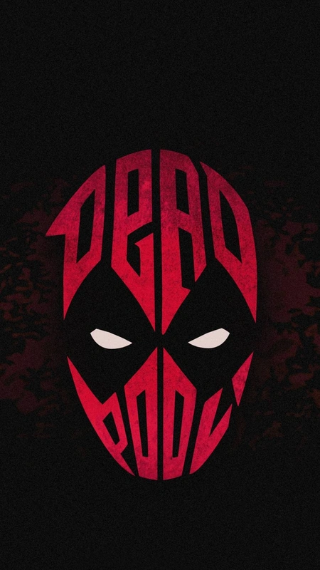 Red Mask Typography Wallpaper