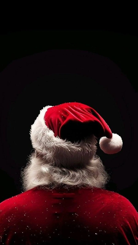 Santa From Behind Wallpaper