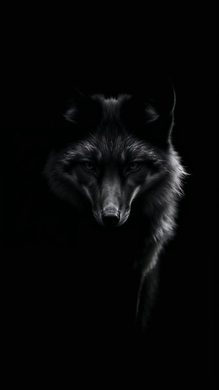 Shadow Wolf Face Wallpaper