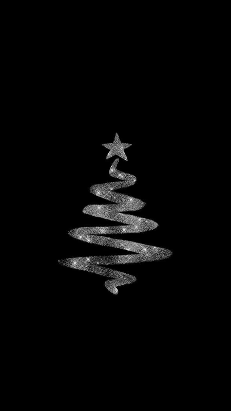 Silver Christmas Tree Wallpaper