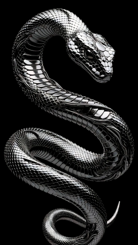 Silver Serpent Wallpaper