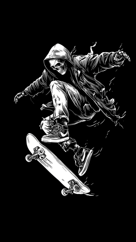 Skeleton Skater Wallpaper
