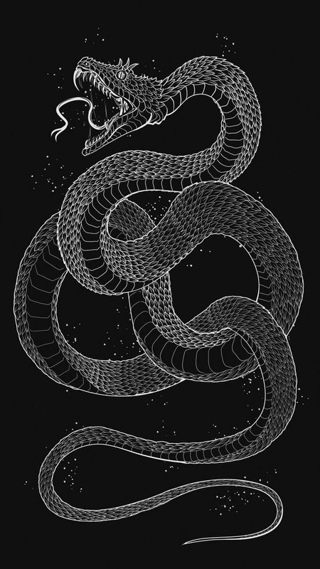 Sketch Serpent Wallpaper
