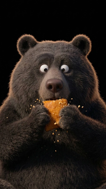 Snacking Bear Wallpaper