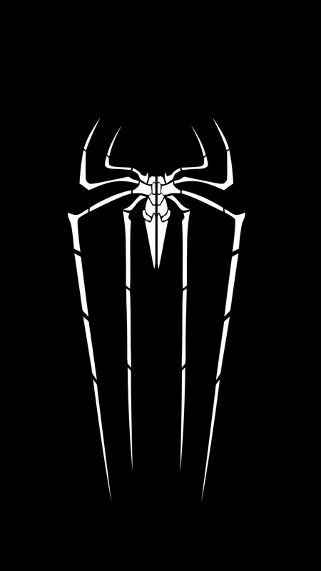 Spider Logo White Wallpaper