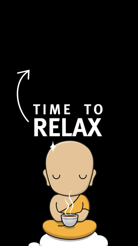 Time To Relax Monk Wallpaper