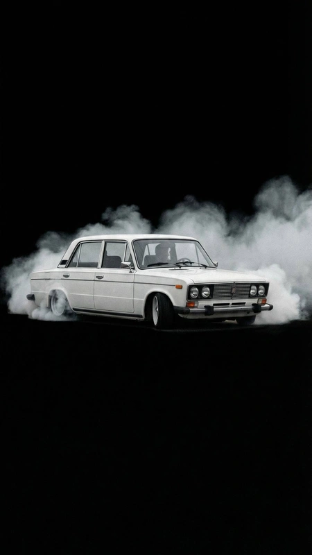 Vintage Car Smoke Wallpaper