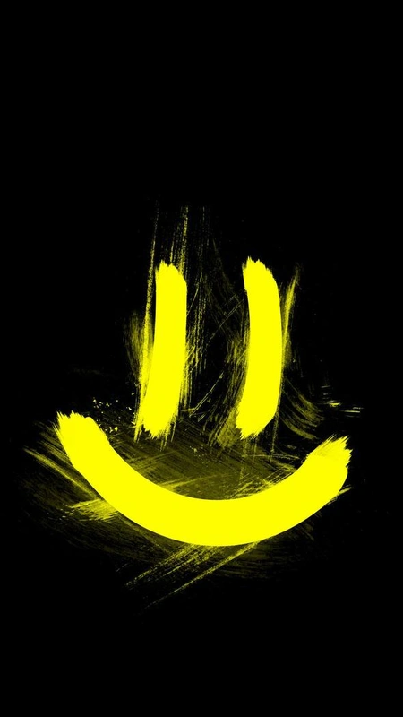 Yellow Smiley Scribble Wallpaper